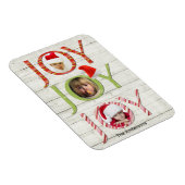 Weihnachts Joy Custom Foto Holiday Magnet (Rechte Seite)