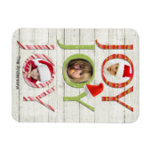 Weihnachts Joy Custom Foto Holiday Magnet (Horizontal)