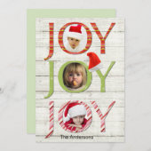 Weihnachts Joy Custom Foto Weihnachtskarte Feiertagskarte (Vorne/Hinten)
