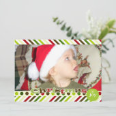 Weihnachts-Joy-Holiday-Fotokarte Feiertagskarte (Stehend Vorderseite)