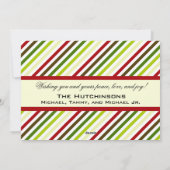 Weihnachts-Joy-Holiday-Fotokarte Feiertagskarte (Rückseite)