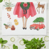 Weihnachts Joy Kitchen Handtuch (Gefaltet)