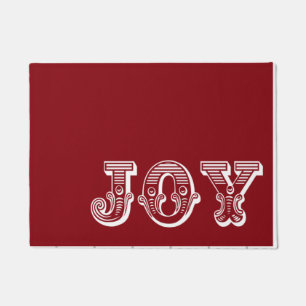 Weihnachts Joy Red Background Holiday Doormat Fußmatte