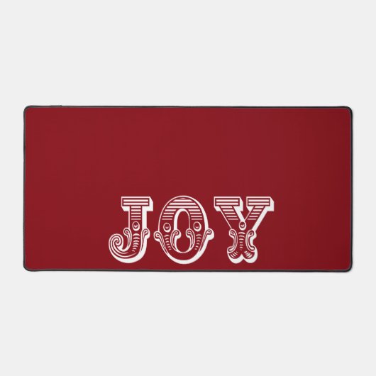 Weihnachts Joy Red Background Urlaub Schreibtischunterlage (Vorderseite)