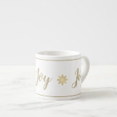 Weihnachts-Joy-Snowflake Espresso-Tasse Espressotasse (Vorderseite Rechts)