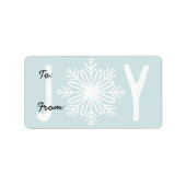 Weihnachts-JOY-Snowflake-Geschenksiegel Adressaufkleber (Vorne)