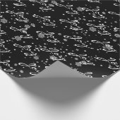 Weihnachts-JOY-Text in Schneeflocken Geschenkpapier (Ecke)