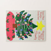 Weihnachts JOY Tree Yellow Star Urlaub Puzzle (Horizontal)