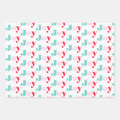 Weihnachts-Joy-Typografie Geschenkpapier Set (Vorderseite)