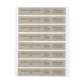 Weihnachts-Joy Wraparound-Adressetikett (Bogen)