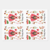 Weihnachts-Joy-Wrapping Paper Sheets Geschenkpapier Set (Vorderseite)