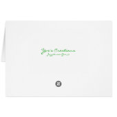 Weihnachts-Joyeux-Weihnachten Grün Weihnachtsstern (Rückseite Horizontal)