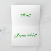 Weihnachts-Joyeux-Weihnachten Lila Weihnachtsstar Feiertagskarte (Innenseite)