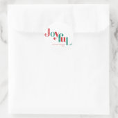 Weihnachts-Joyful Classic Round Sticker (Tasche)