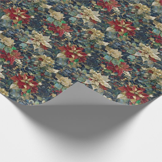 Weihnachts-Jugendstil-Muster Geschenkpapier (Ecke)