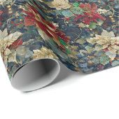 Weihnachts-Jugendstil-Muster Geschenkpapier (Rolleneckpunkt)