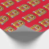 Weihnachts-Jukebox Geschenkpapier (Ecke)