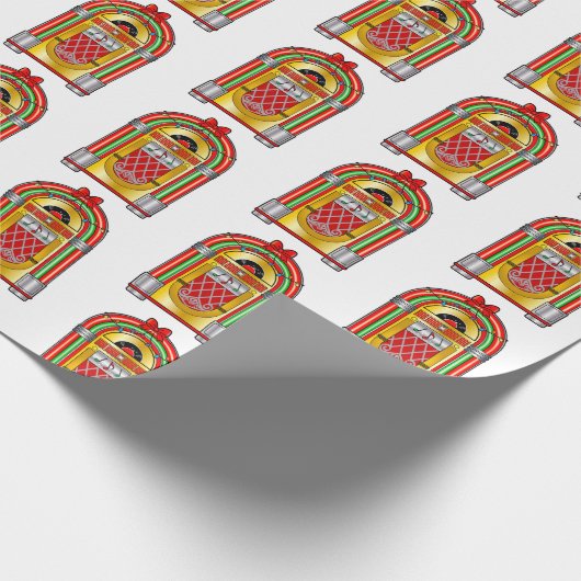 Weihnachts-Jukebox-Wrapping Paper Geschenkpapier (Ecke)