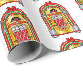 Weihnachts-Jukebox-Wrapping Paper Geschenkpapier (Rolleneckpunkt)