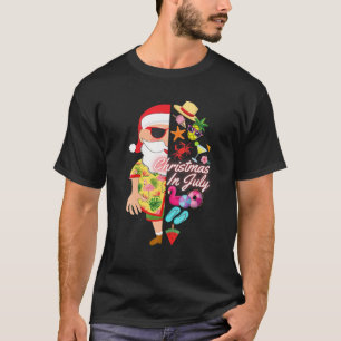 Weihnachts Juli Weihnachtssommer Hawaiianischer St T-Shirt