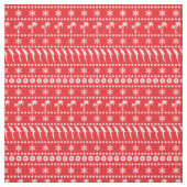 Weihnachts-Jumper-Muster von Papageien und Palmen  Stoff (Muster)