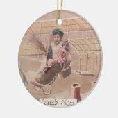 Weihnachts-Junge fliegen Fantasie Fantastische Cer Keramik Ornament (Links)