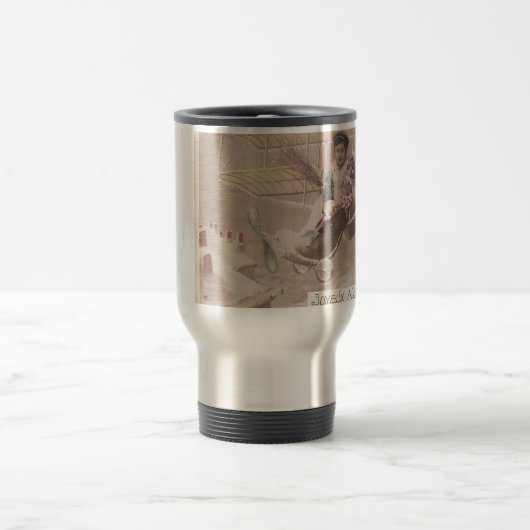 Weihnachts-Junge fliegen Fantasie Reisebecher (Mittel)