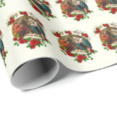 Weihnachts-Jungfrau Mary Baby Jesus Joseph Krippe Geschenkpapier (Rolleneckpunkt)