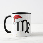 Weihnachts-Jungfrau-Sternzeichen-Santa-Hut Tasse (Links)
