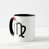 Weihnachts-Jungfrau-Sternzeichen-Santa-Hut Tasse (Vorderseite Links)