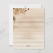 Weihnachts-Junk-Journal-Rezept-Karte Feiertagskarte (Rückseite)