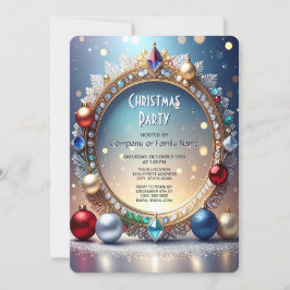 Weihnachts-Juwelen-Rahmen Feiertags-Party-Einladun Einladung