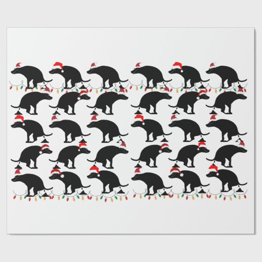 Weihnachts Kackend Hund Geschenkpapier (Flach)