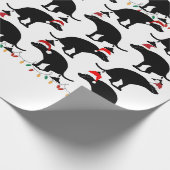 Weihnachts Kackend Hund Geschenkpapier (Ecke)