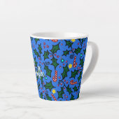 Weihnachts-Kaffee-Blau-Muster Milchtasse (Rechte Ecke)