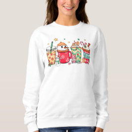 Weihnachts-Kaffee-Drink Snowman Sweatshirt