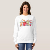 Weihnachts-Kaffee-Drink Snowman Sweatshirt (Vorne ganz)