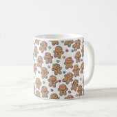Weihnachts-Kaffee-Tasse mit Lebkuchenmännern Kaffeetasse (VorderseiteRechts)