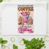 Weihnachts-Kaffeedekoration Geschirrtuch (Gefaltet)