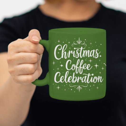 Weihnachts-Kaffeefeier Elegantes Skript-Kaffee Tasse