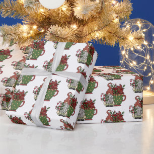 Weihnachts-Kaffeegnome Geschenkpapier