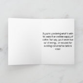 Weihnachts-Kaffeekarte: Bräunliche Wünsche Karte (Innenseite)