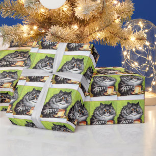 WEIHNACHTS-KAFFEEKATZE-WAIN-GESCHENKPAPIER GESCHENKPAPIER