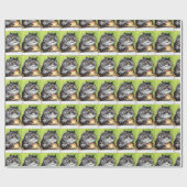 WEIHNACHTS-KAFFEEKATZE-WAIN-GESCHENKPAPIER GESCHENKPAPIER (Flach)