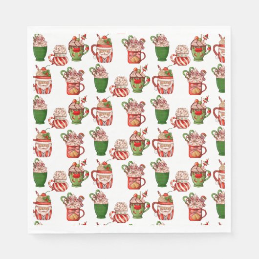 Weihnachts-Kaffeepapierbecher Serviette (Vorderseite)
