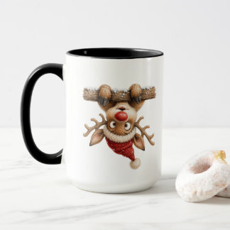 Weihnachts-Kaffeetasse, festliche keramische Tasse