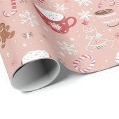 Weihnachts-Kakao-Cups & Lebkuchen Geschenkpapier (Rolleneckpunkt)