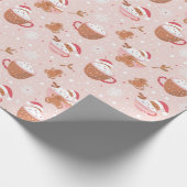 Weihnachts-Kakao-Cups & Lebkuchen Geschenkpapier (Ecke)