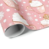 Weihnachts-Kakao-Cups & Lebkuchen Geschenkpapier (Rolleneckpunkt)