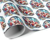 Weihnachts-Kakao Geschenkpapier (Rolleneckpunkt)